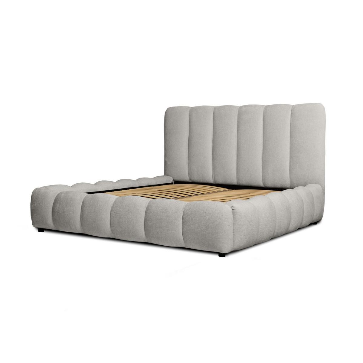 POLSTERBETT Heda Perfect Harmony - Hellgrau, Holzwerkstoff/Textil (180/200cm) - Fun Möbel