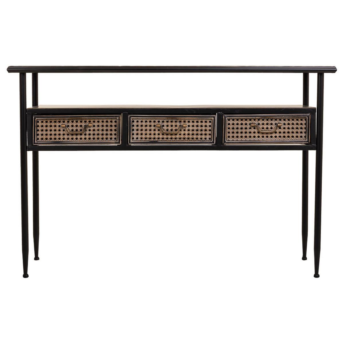 KONSOLE aus Metall 122x42x80 cm - Braun, Metall (42/122/80cm) - Wanderlust