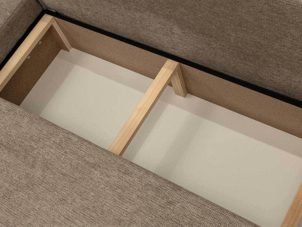 ECKSOFA Piano - Schwarz/Naturfarben, Holz/Kunststoff (274/145cm) - MIRJAN24