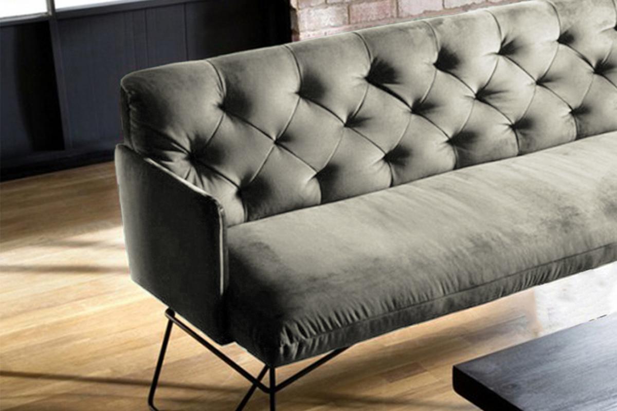 ESSZIMMERBANK CHARME Silber Velvet - Silberfarben, Textil (246/85/68cm) - KAWOLA
