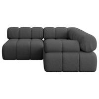 ECKSOFA modulares Sofa Mende-L1 - 190x190x70 cm Grau Bouclé - Grau, Holzwerkstoff/Textil (190/190cm) - ALTDECOR
