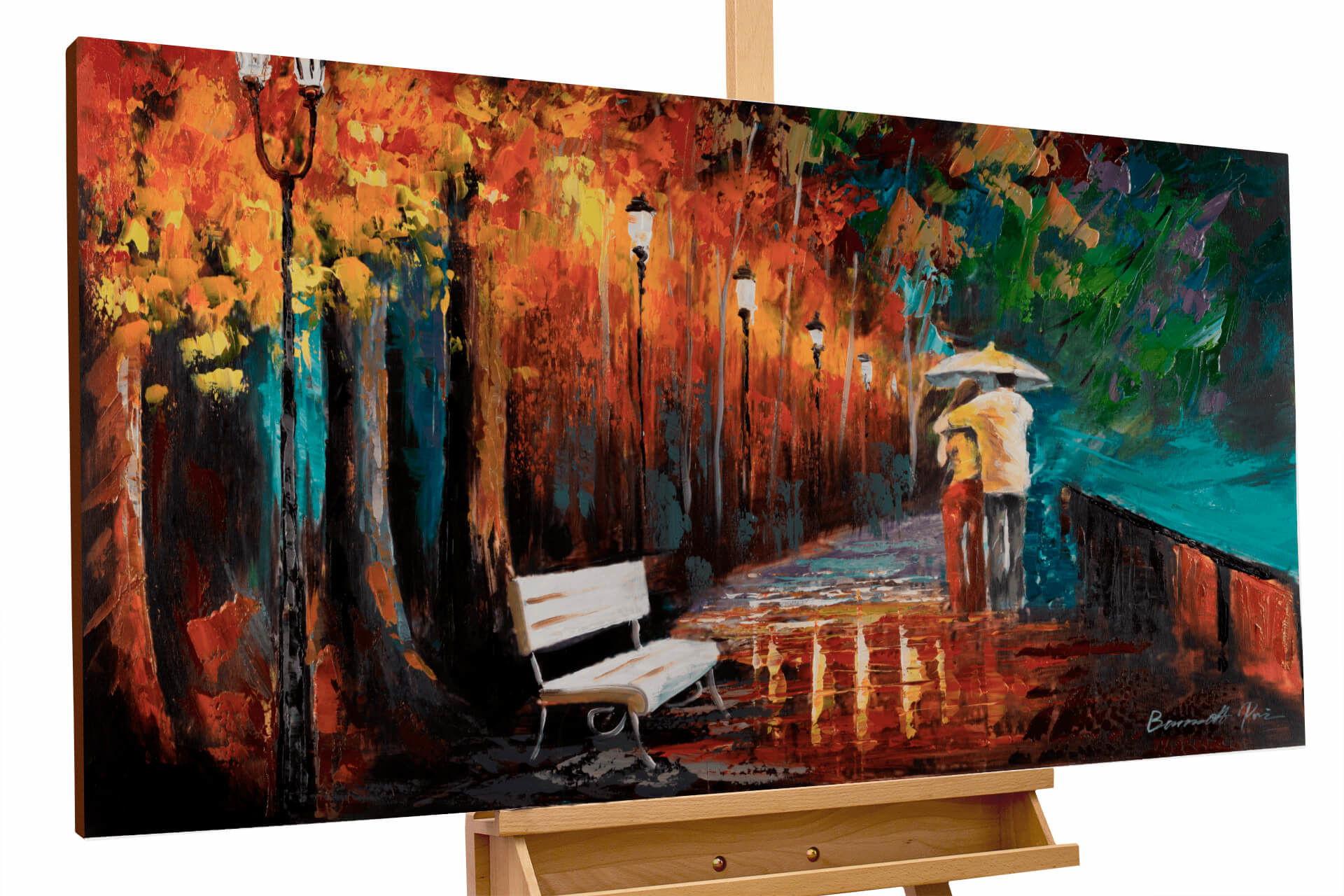 ACRYLBILD HANDGEMALT 120/60 cm - Multicolor/Schwarz, Holz/Textil (120/60cm) - KUNSTLOFT