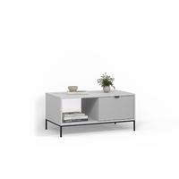 COUCHTISCH Aterno Grau mit einer Schublade - Grau, Holzwerkstoff (50/90/45cm) - Livinity®
