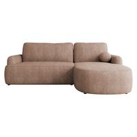 ECKSOFA Loridu, Seite: Rechts - Schwarz/Rosa, Holz/Kunststoff (250/174cm) - MIRJAN24