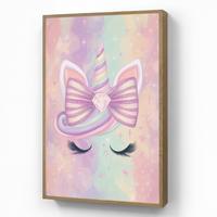 NACHTTISCHLAMPE MIT AKKU Einhorn - Glitzer - Regenbogen - Pastell 60x90 cm - Hellrosa, Holzwerkstoff (8/60/90cm) - OnlyWow