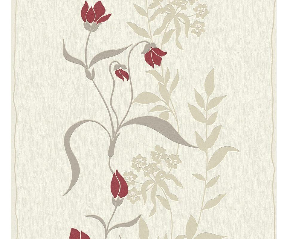 VLIESTAPETE Beige 53/1005 cm - Beige/Rot, Textil (53/1cm) - KUNSTLOFT