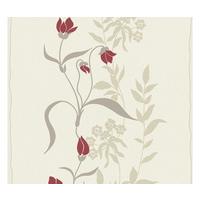 VLIESTAPETE Beige 53/1005 cm - Beige/Rot, Textil (53/1cm) - KUNSTLOFT
