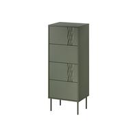 KOMMODE Tresse 4S - Grün, Holzwerkstoff/Metall (50/125/40cm) - MIRJAN24