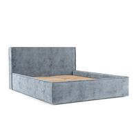 POLSTERBETT Sato mit Stauraum 160/200 cm Hellblau im Bonita Stoff - Schwarz/Naturfarben, Holz/Holzwerkstoff (160/200cm) - AltaBeds