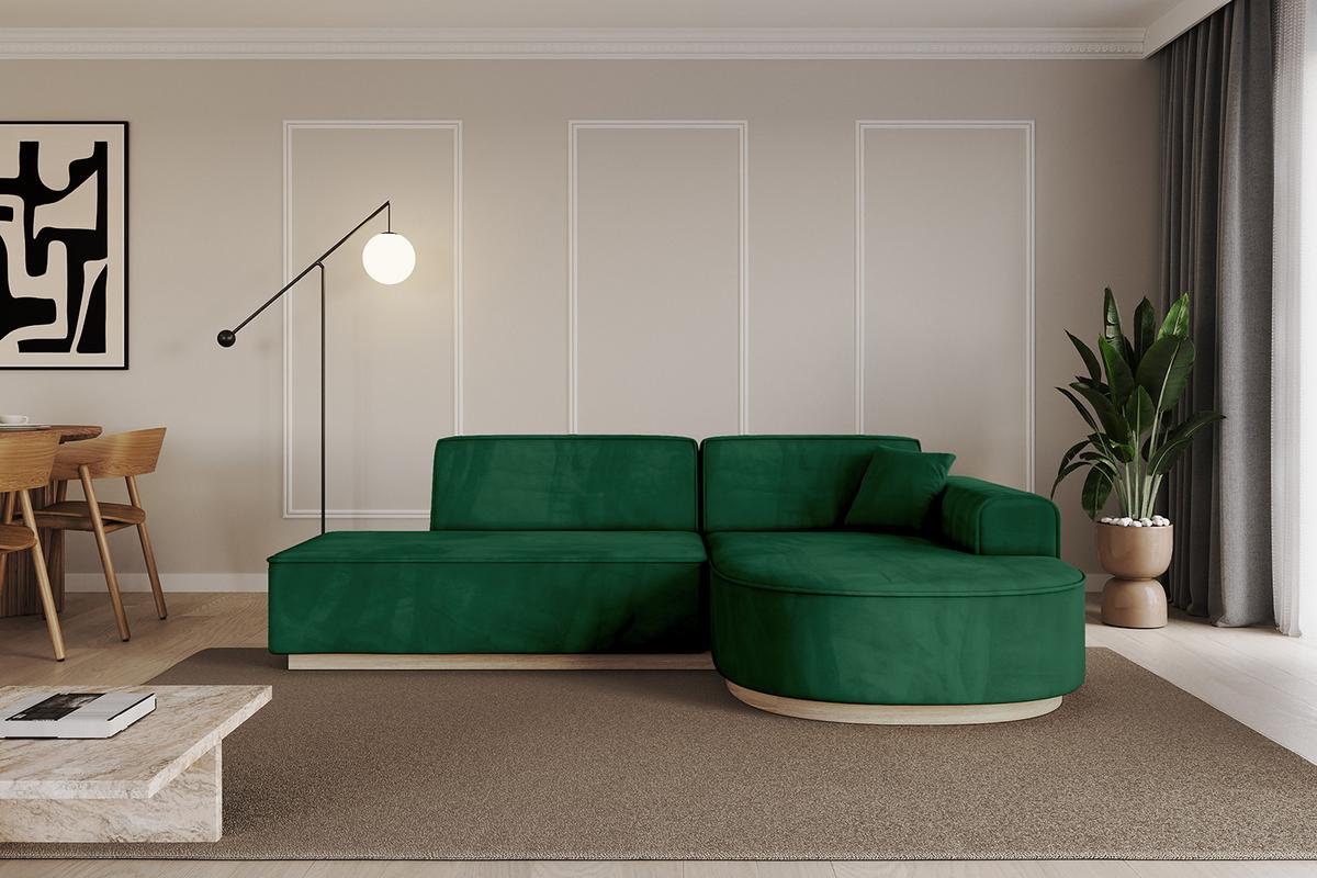 ECKSOFA Ottomane Rechts ARRIO-L1 - 243x171x83 cm Braun - Braun, Holzwerkstoff/Textil (243/171cm) - ALTDECOR