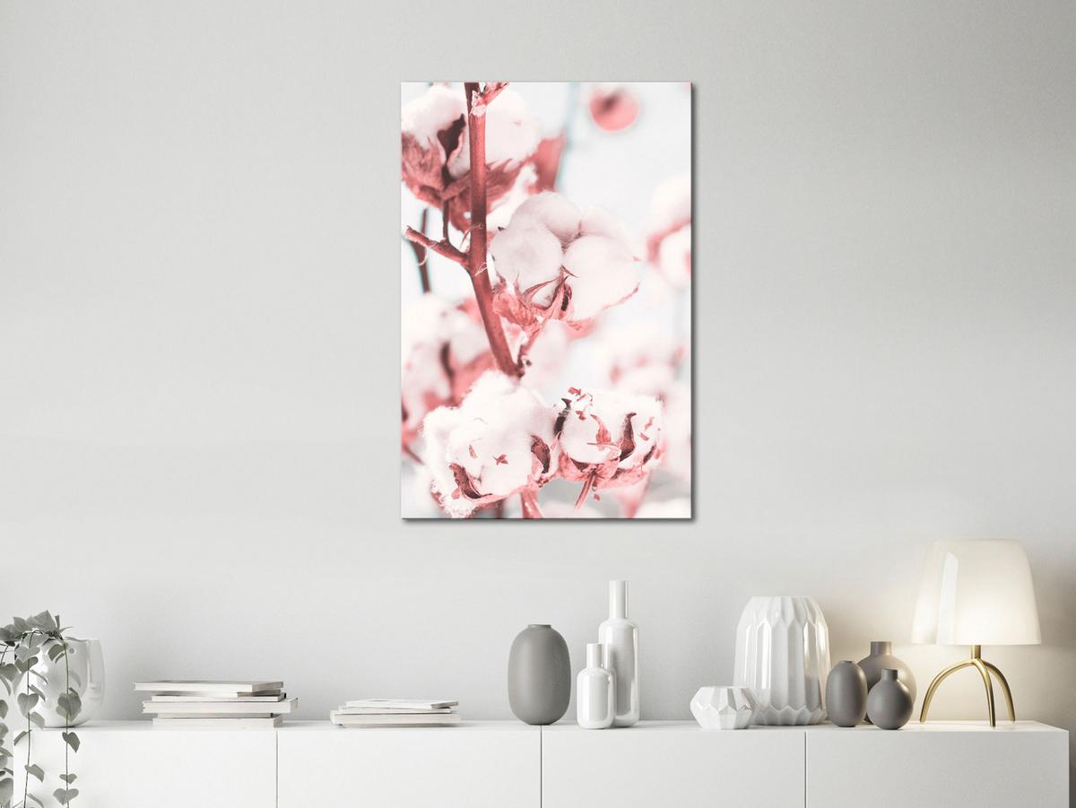 KUNSTDRUCK Rosa 60/90 cm - Pink/Grau, Textil (60/90cm) - KUNSTLOFT