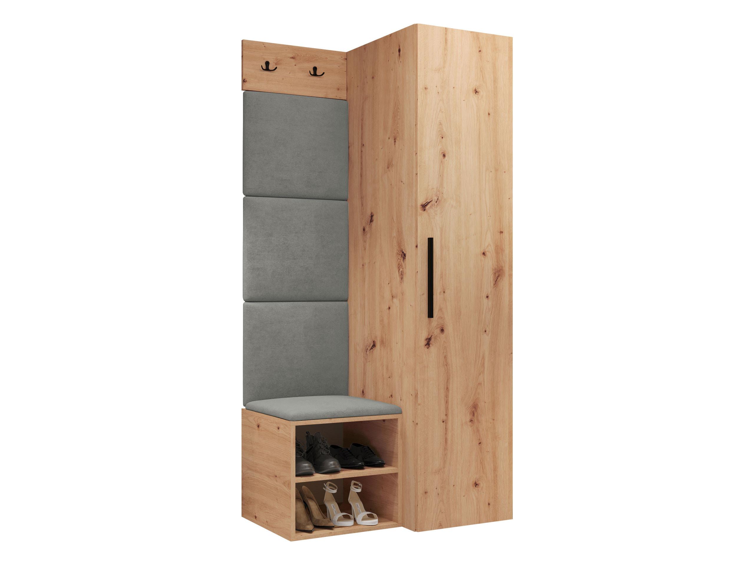 GARDEROBEN-SET Medi III - Schwarz/Eiche Artisan, Holzwerkstoff/Kunststoff (40/191/50cm) - MIRJAN24