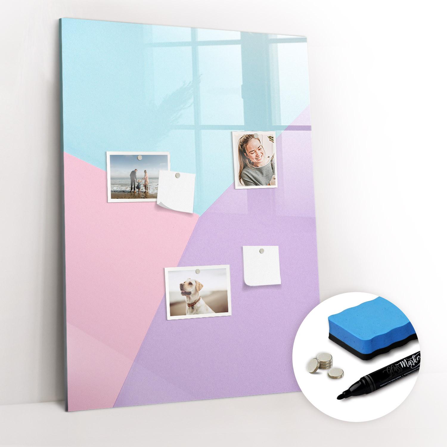 MAGNETTAFEL 100x70 Pastellmuster - Multicolor, Glas (120/60/0.4cm) - TULUP