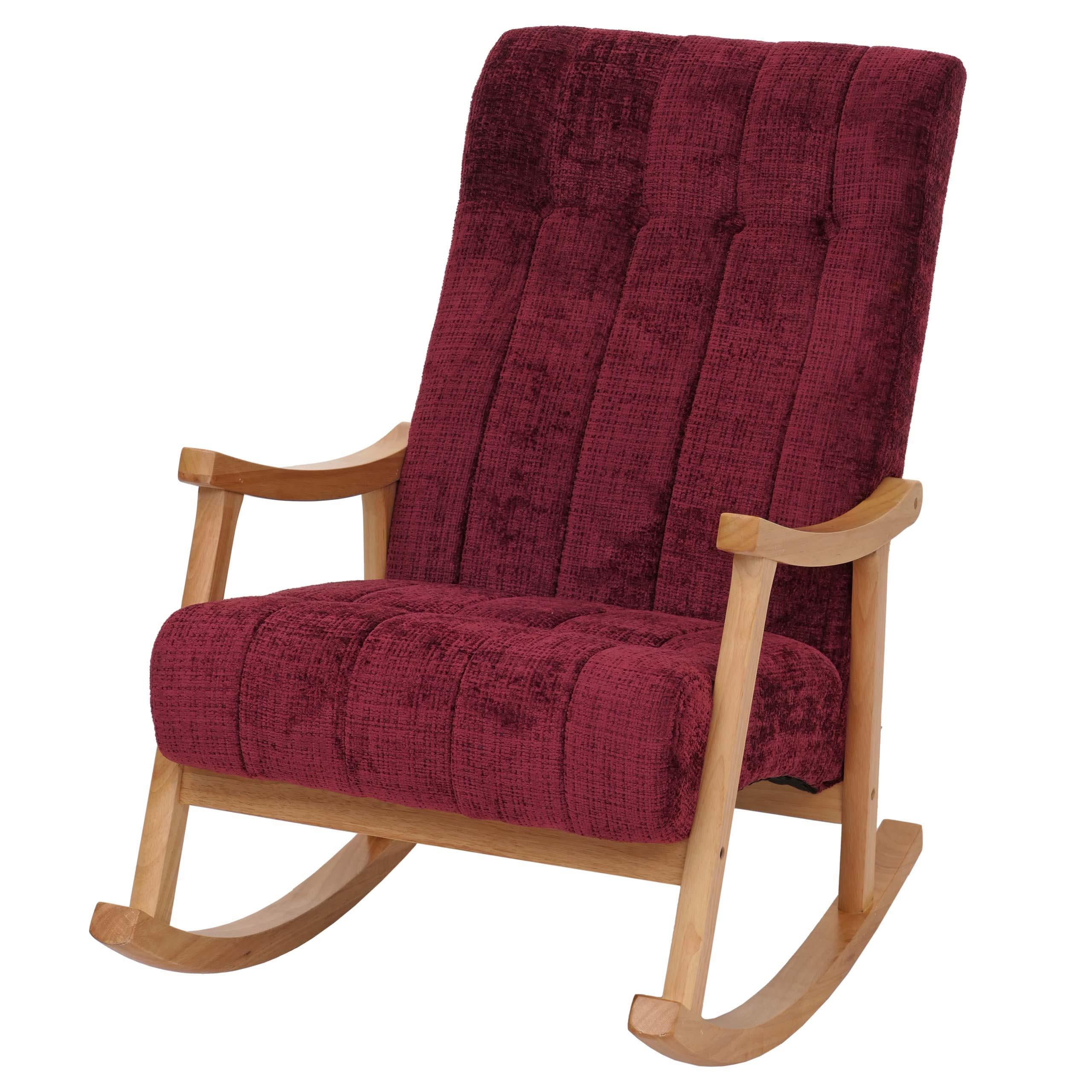 SCHAUKELSTUHL Bordeaux - Bordeaux/Naturfarben, Textil (64/97/85cm) - MCW