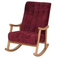 SCHAUKELSTUHL Bordeaux - Bordeaux/Naturfarben, Textil (64/97/85cm) - MCW