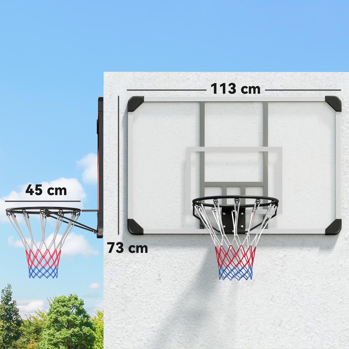 BASKETBALLKORB - Schwarz, Metall (61/113cm) - SPORTNOW
