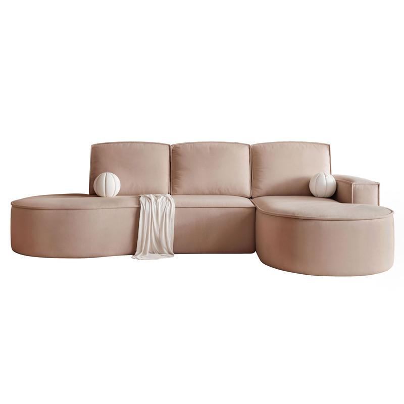 ECKSOFA SOFIA mit Schlaffunktion und Bettkasten Braun - Braun, Holzwerkstoff/Kunststoff (277/157cm) - Idohome