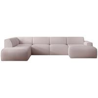 WOHNLANDSCHAFT Bouvi Beige links - Beige/Schwarz, Kunststoff/Textil (378/220cm) - Selsey