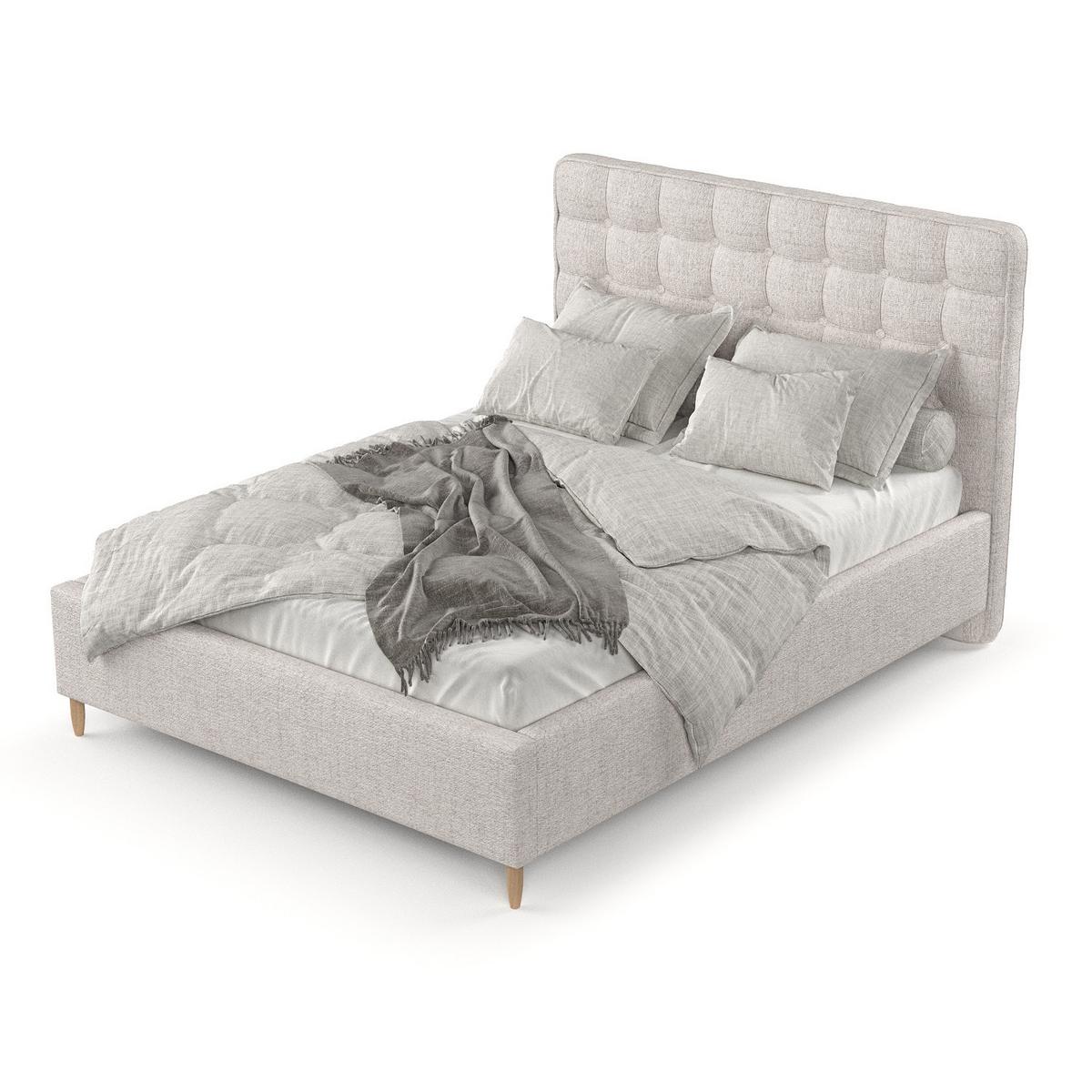 POLSTERBETT Paloma 120/200 cm Hellbeige im Neve Stoff - Sandfarben/Naturfarben, Holz/Holzwerkstoff (120/200cm) - AltaBeds