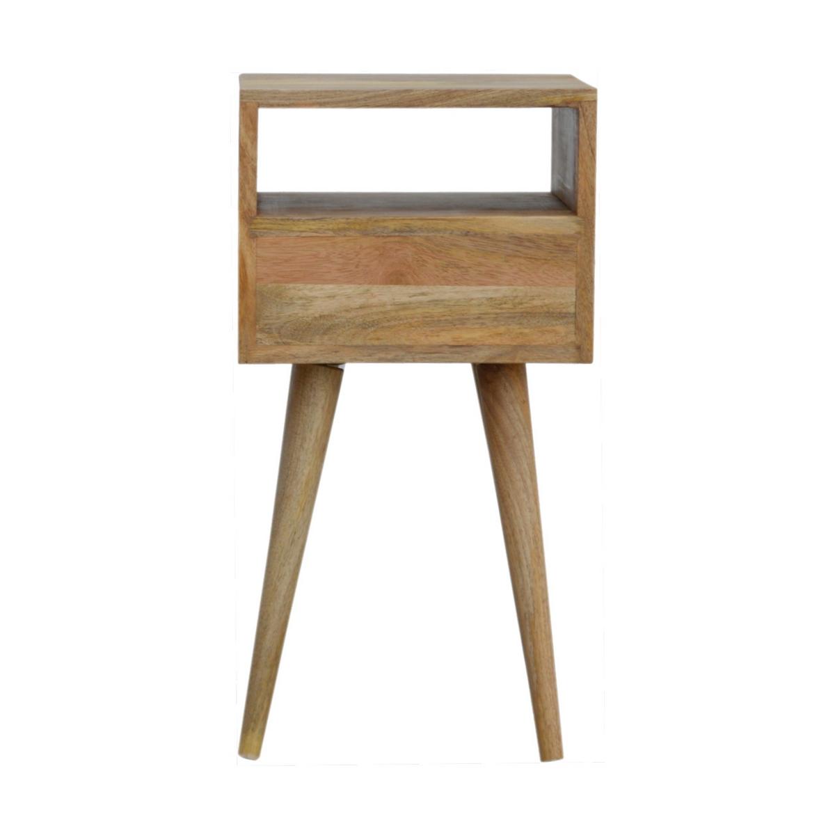 NACHTTISCHE in Eichenoptik mit 1 Schublade, 1 Offenes Fach, Beige - Messingfarben/Braun, Holz/Metall (30/57/30cm) - Artisan Furniture