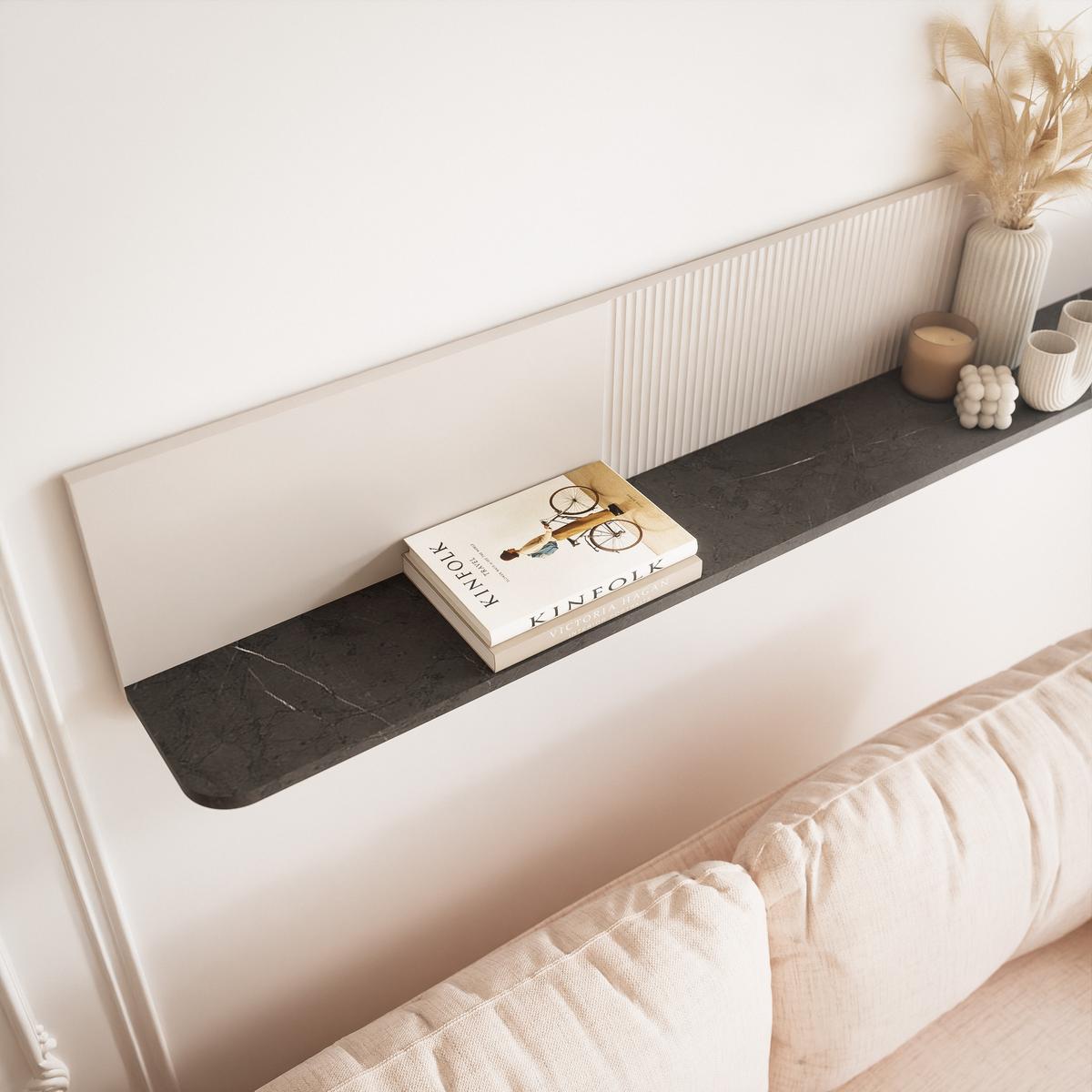 HÄNGEREGAL NAVANI 150 cm – Kaschmir / Stein - Kaschmir, Holzwerkstoff (150/42/22cm) - Idohome