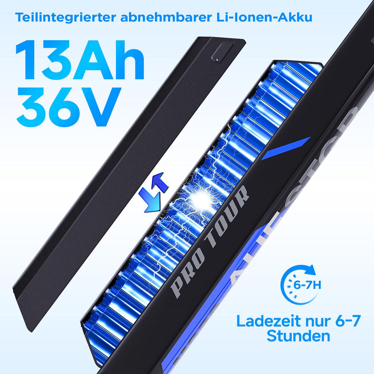 ELEKTROFAHRRAD M920 27.5 in - Blau, Metall (69.85cm) - ZMH
