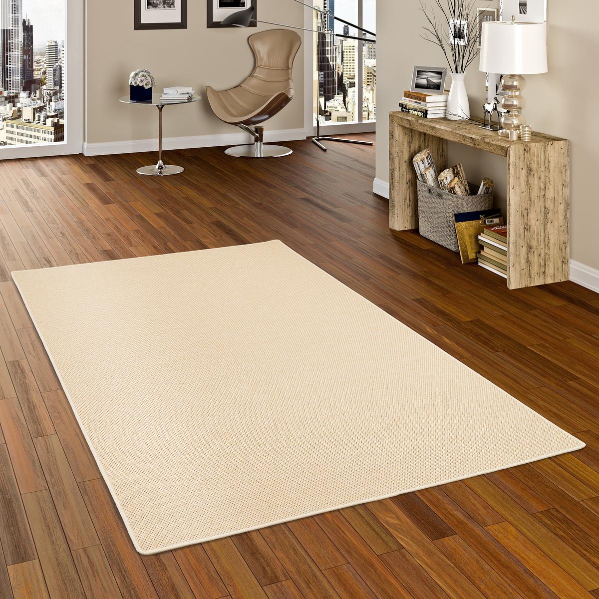 FLACHGEWEBE NATUR TEPPICH BENTZON - Beige, Textil (100/100cm) - Snapstyle