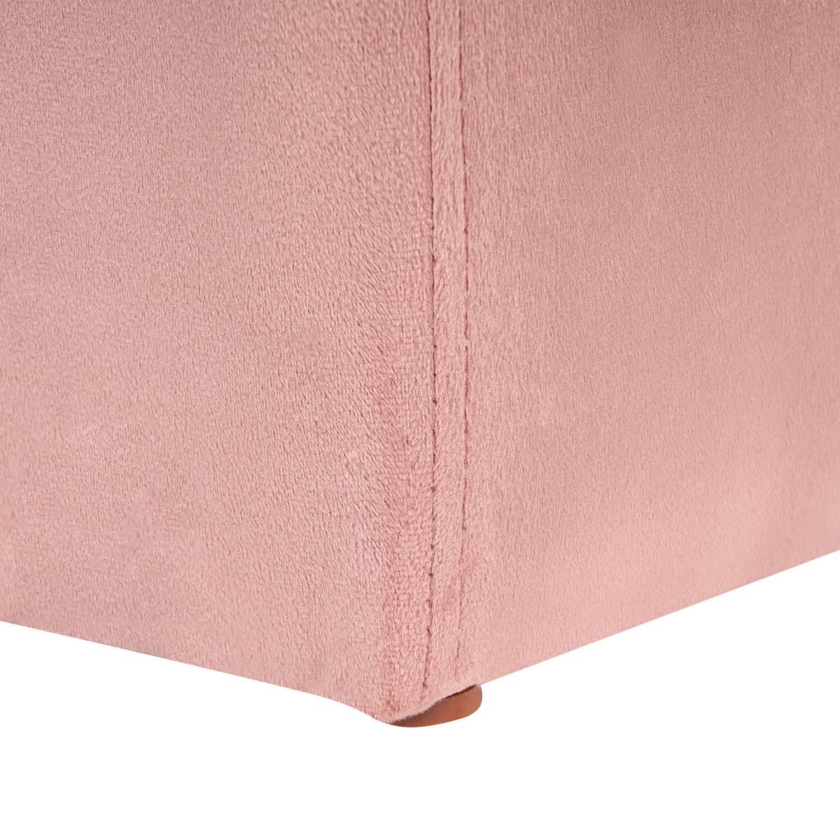 POUF Modoc 42/35/42 cm - Pink, Textil (35/42/42cm) - Beliani