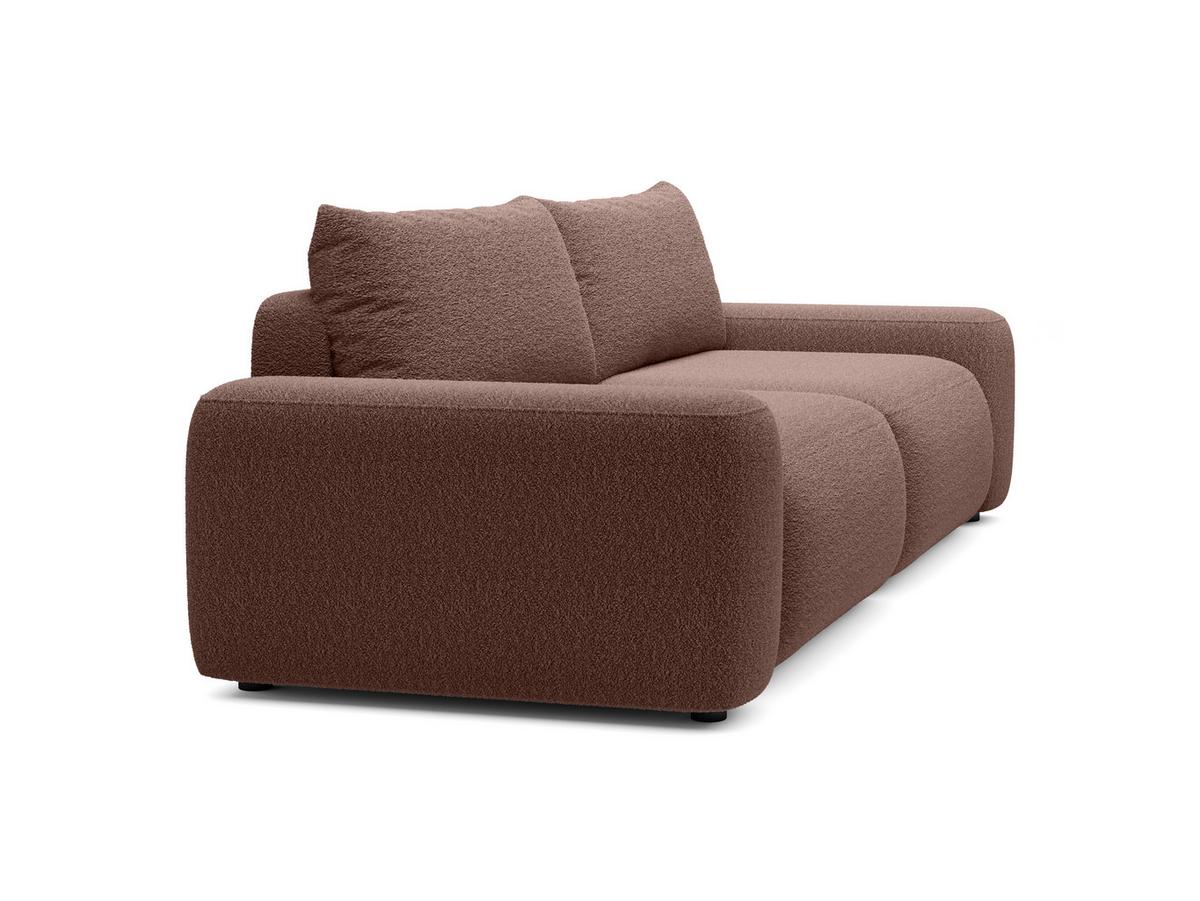 BETTSOFA RUOTA Braun Bucle-Stoff mit Schlaffunktion - Braun, Textil (105/87/257cm) - MASSENO