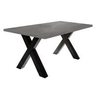 ESSZIMMERTISCH Eike 8 160 x 90 x 75 Esstisch Schwarzstahl/Graphit - Grau, Holz (160/90/75cm) - 58aufmkessel