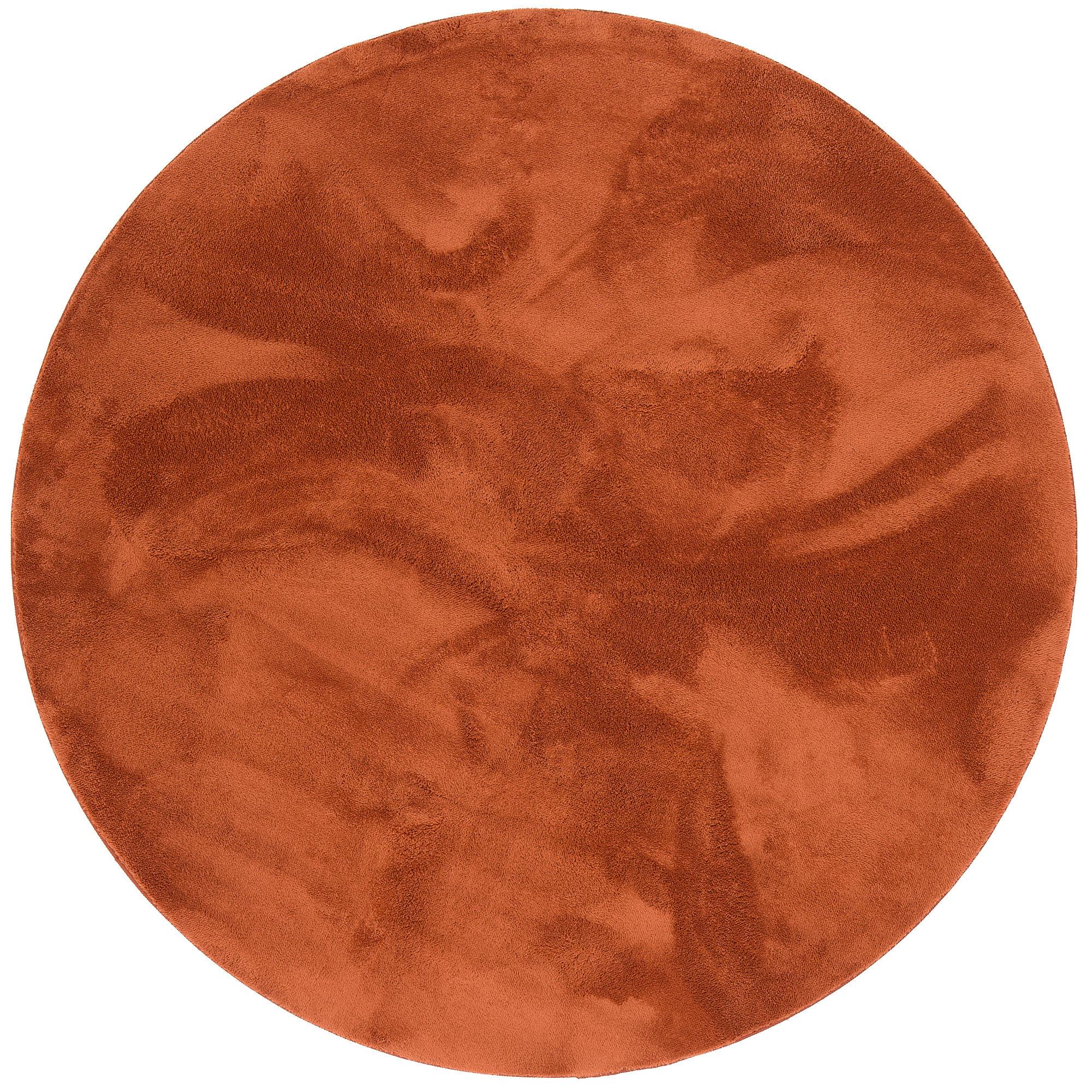 FELLTEPPICH SUPER SOFT PEARL RUND - Terracotta, Textil (200/200cm) - Pergamon