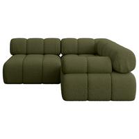 ECKSOFA modulares Sofa Mende-L1 - 190x190x70 cm Grün Bouclé - Grün, Holzwerkstoff/Textil (190/190cm) - ALTDECOR
