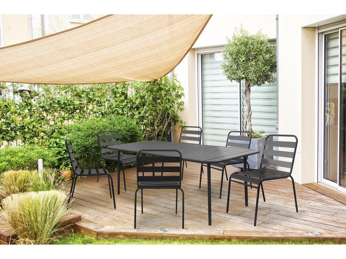 GARTENTISCH bilbao Grau - Grau, Metall (180/90/71cm) - Habitat Garten