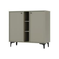 KOMMODE TORINO 100/94/41 cm mit 2 Türen Hellgrün - Hellgrün, Holzwerkstoff (100/94/41cm) - MASSENO