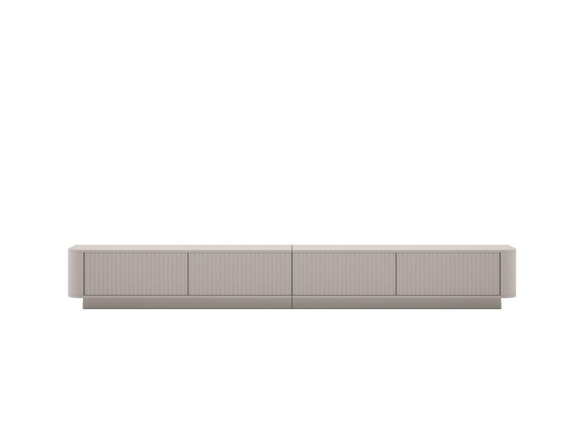 TV-LOWBOARD 2er-Set Aurora Kaschmir matt 280 cm mit Sockel - Kaschmir, Holzwerkstoff (280/37/35cm) - Meble Lindner