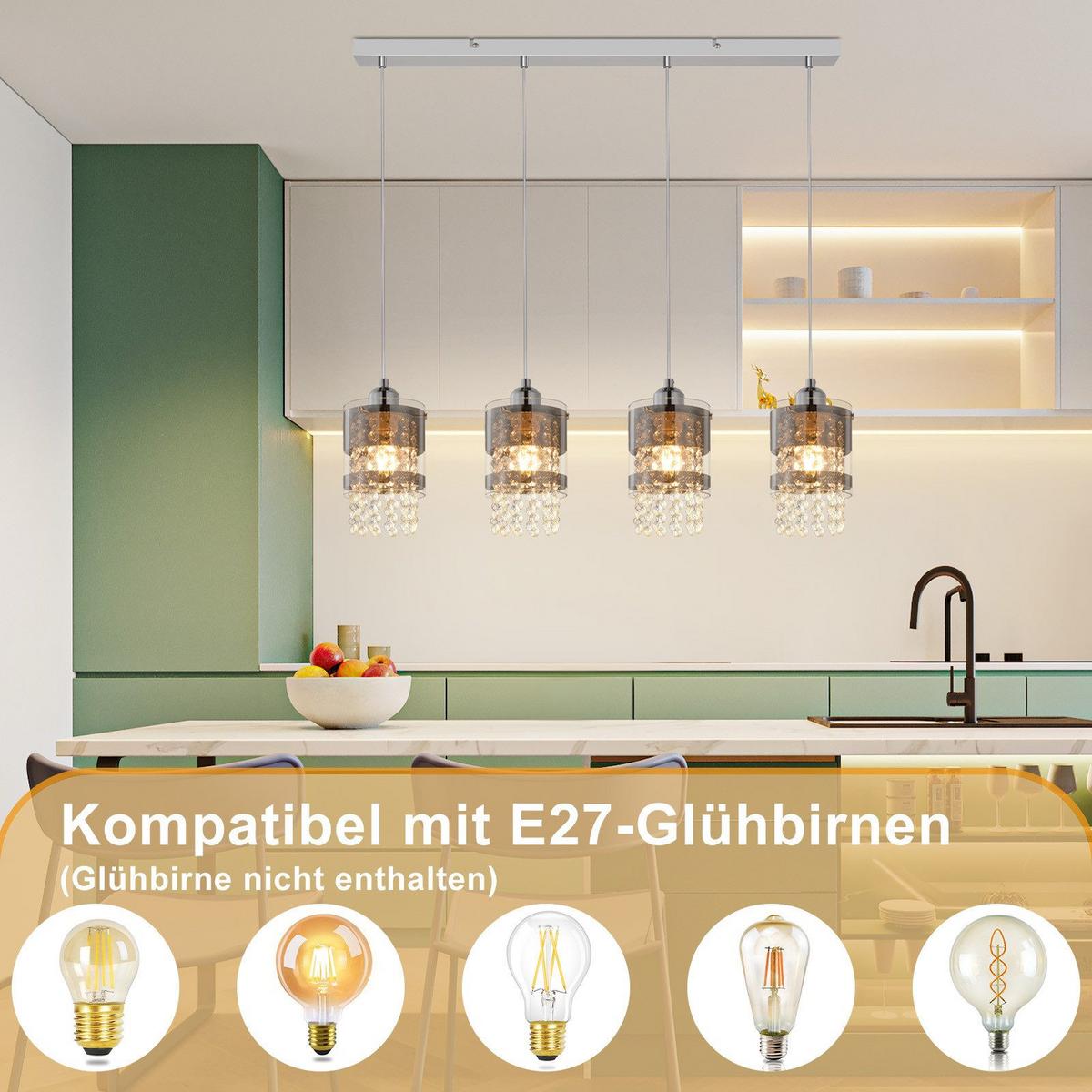 PENDELLEUCHTE Gabriel 86/12/177 cm - Silberfarben, Metall (86/12/177cm) - ZMH