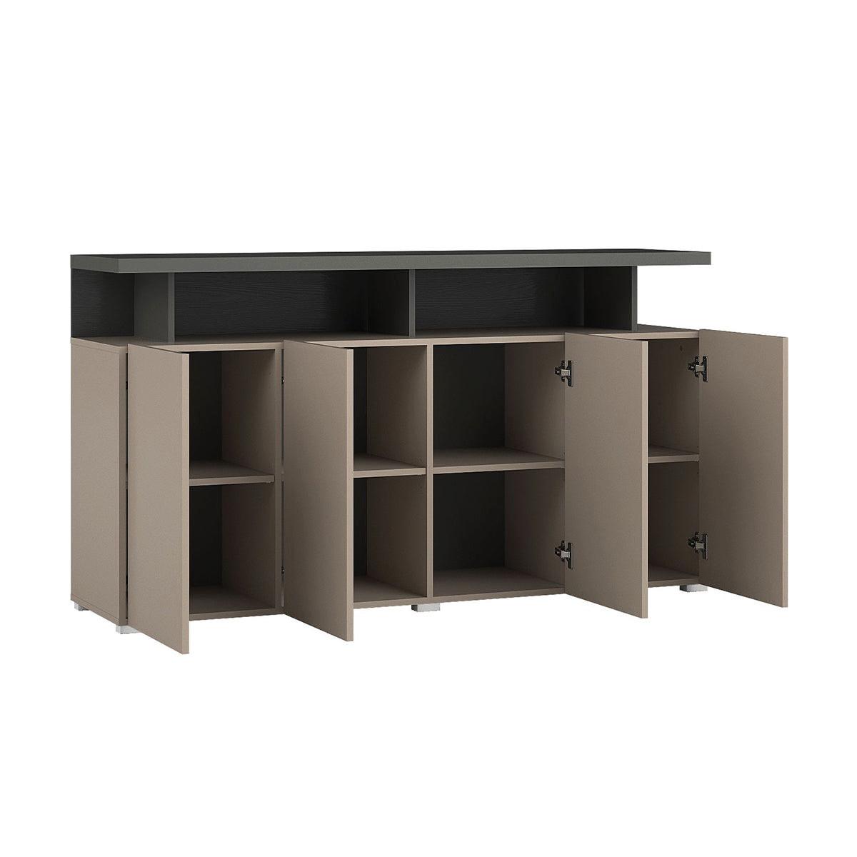 SIDEBOARD Opio Taupe und Anthrazit - Taupe, Holzwerkstoff (152.5/84/40cm) - Petits-meubles