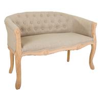 SOFA aus Holz 107x61x70 cm - Beige, Holz (107/70/61cm) - Wanderlust