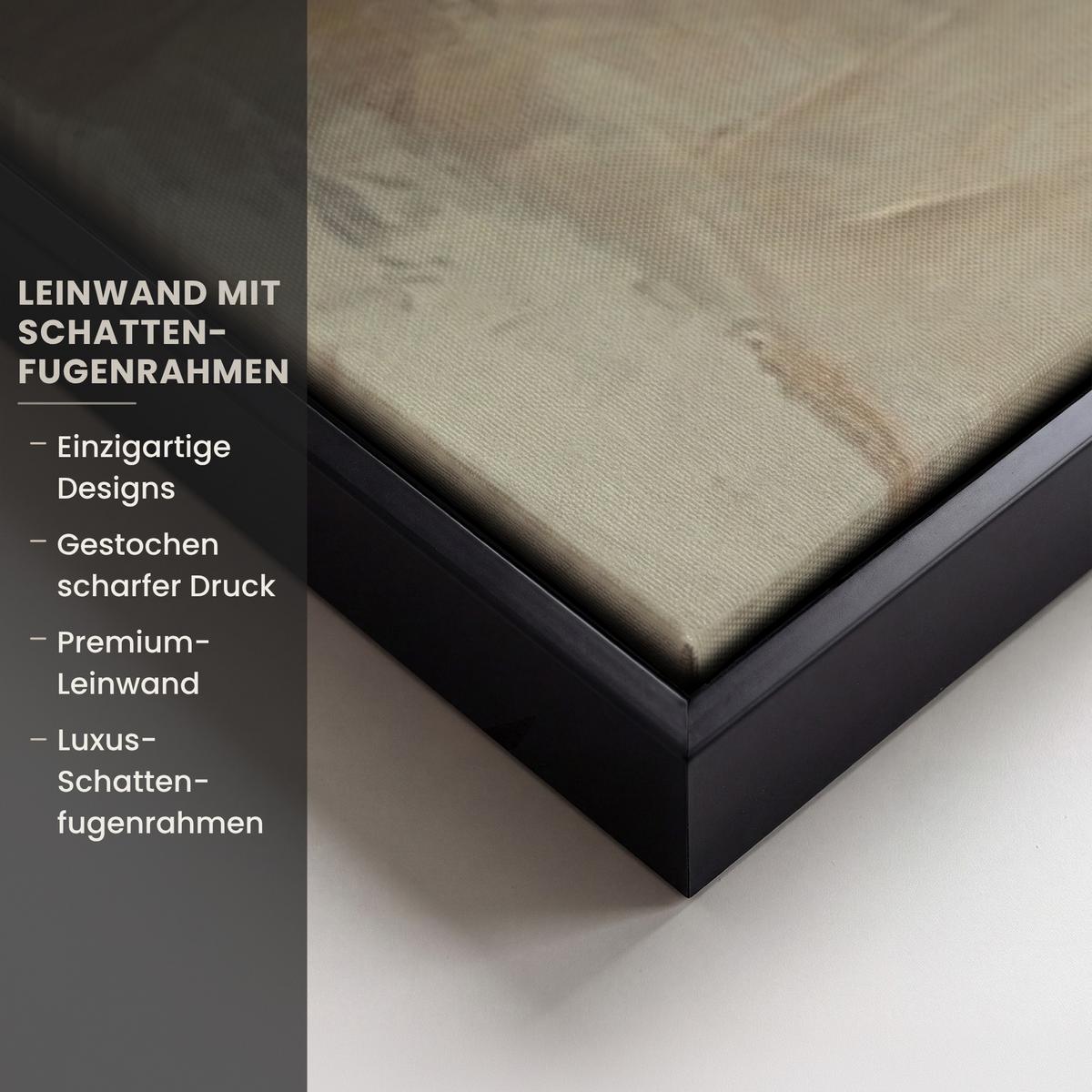 LEINWAND Bilder mit Rahmen - Obst - Kräuter - Ländlich - 100x150 - Naturfarben, Textil (100/150cm) - MuchoWow
