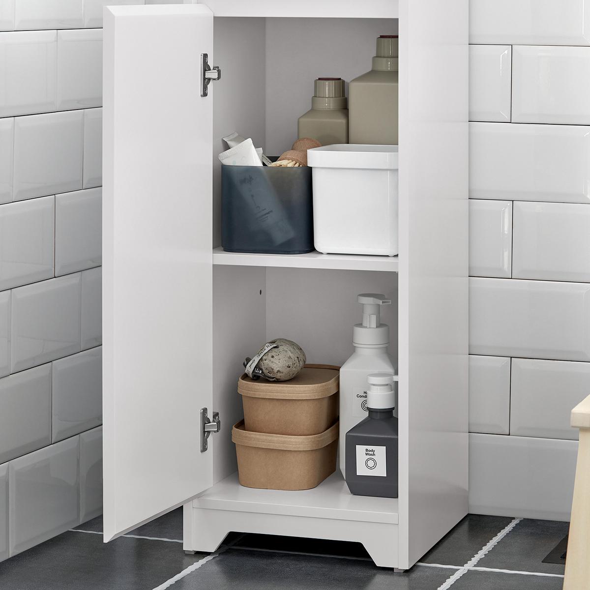 HOCHSCHRANK Weiß - Weiß, Holzwerkstoff (30/170/30cm) - SoBuy