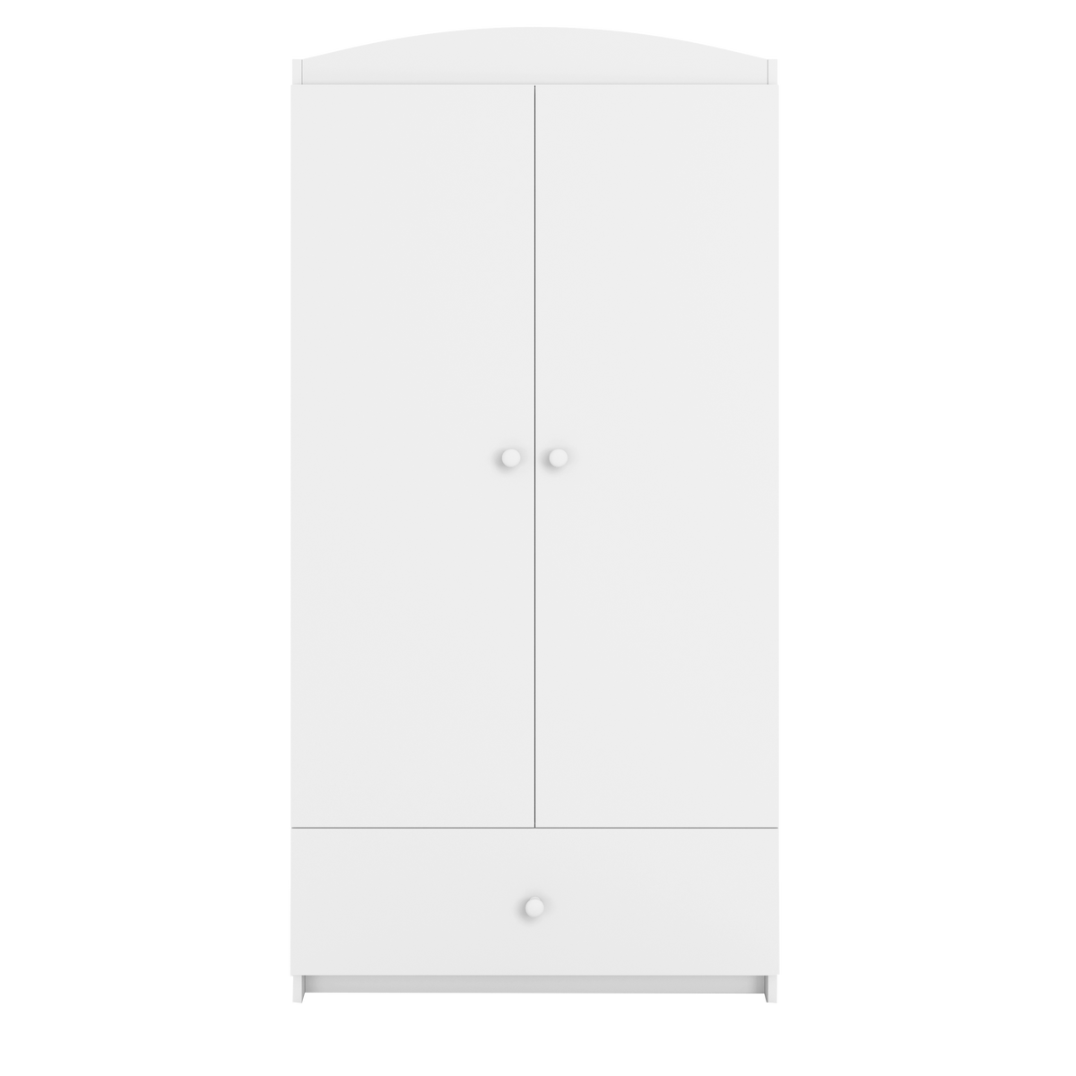 KINDERKLEIDERSCHRANK Basic - Weiß, Holzwerkstoff (90/175/52cm) - RAUMHIRSCH FURNITURE