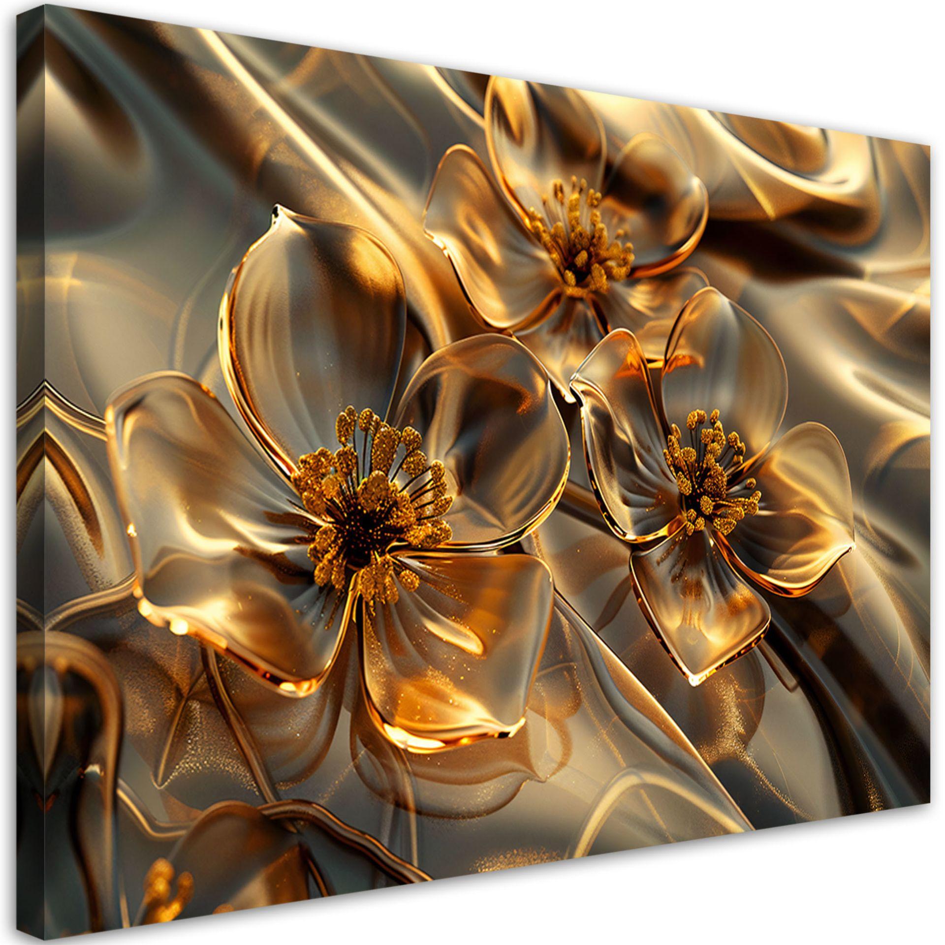 KUNSTDRUCK Gold 60/40 cm - Goldfarben, Textil (60/40cm) - KUNSTLOFT