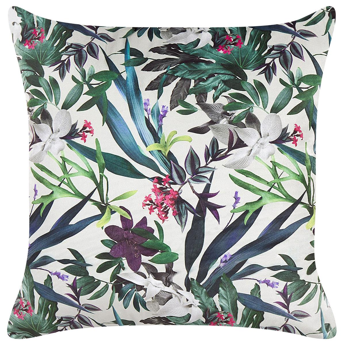 DEKOKISSEN 2er-Set Grün 45/45 cm Gasteria - Grün, Textil (45/45cm) - Beliani
