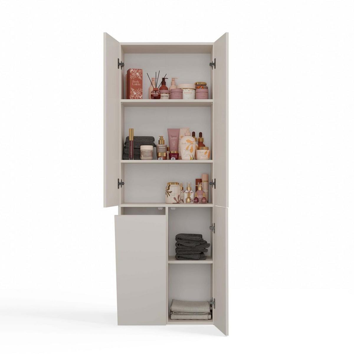 BADEZIMMERSCHRANK Kaschmir 60/174/30 - Kaschmir, Holzwerkstoff (60/174/30cm) - RAUMHIRSCH FURNITURE