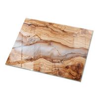 TISCHPLATTE 80x60 cm Naturholz mit Harz - Hellbraun, Glas (0.4/80/60cm) - TULUP