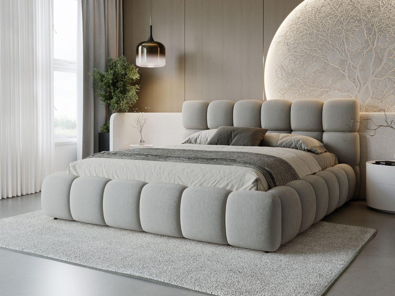 POLSTERBETT Modo 180x200 Grau - Grau, Textil (180/200cm) - Graingold