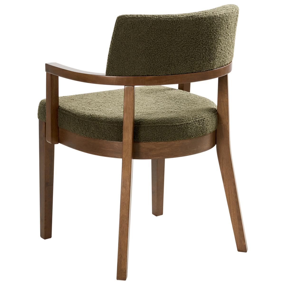 ESSZIMMERSTUHL 2er-Set Grün Dalbo - Dunkelbraun/Grün, Textil (59/82/56cm) - Beliani