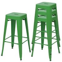 BARHOCKER METALL Grün 4er-Set - Grün, Metall (43/77/43cm) - MCW