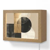 WANDLEUCHTE Abstrakt - Modern - Schwarz - Gold 20x15 cm - Sandfarben, Holzwerkstoff (20/15/8cm) - OnlyWow