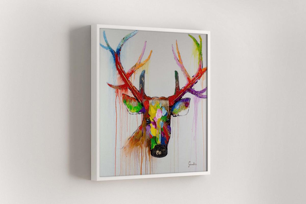 ÖLGEMÄLDE 80/80 cm - Multicolor, Holz/Textil (80/80cm) - KUNSTLOFT